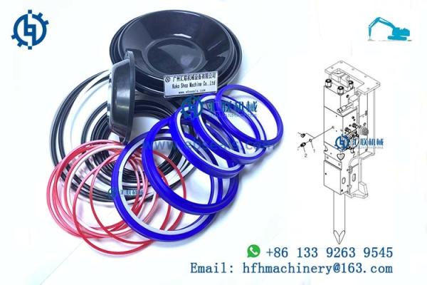 Solvent Resistant Hydraulic Breaker Seal Kit For  Hammer H120Es Cylinder