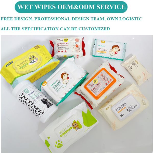 New Develop Design Pure Water Spunlace Non Woven Disposable Wet Wipes