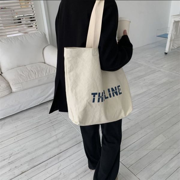 Accepable OEM/ODM Letter Print Cotton Tote Bag for High Demand