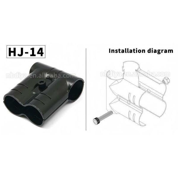 HJ-14 Black Electrophoresis Metal Lean Pipe Joint in 2.3MM Thickness for Tube Warehouse Rack