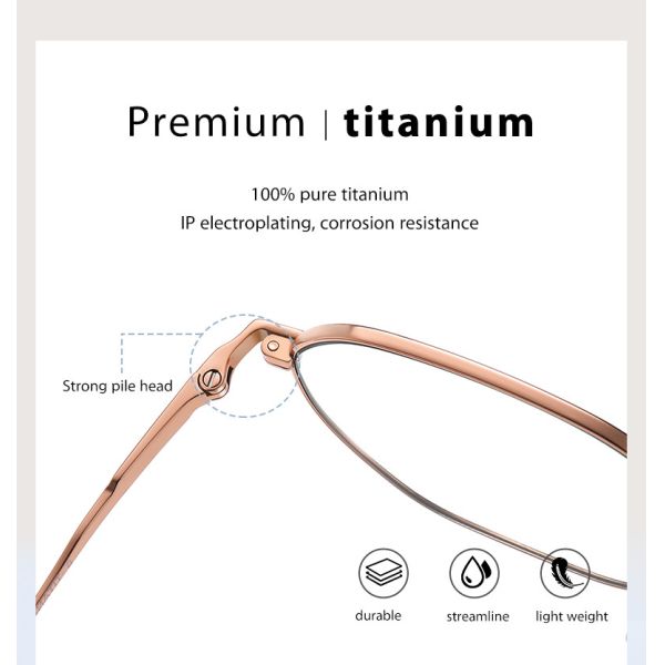 Свет круглых титановых очков рамки унисекс анти- радиационный анти- голубой