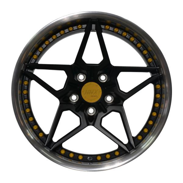 factory direct custom 18 to 22 inch aluminum yellow brushed car forged wheels