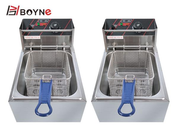 8 Liter Electric Single Tank Table Top Deep Fryer For Restaurant