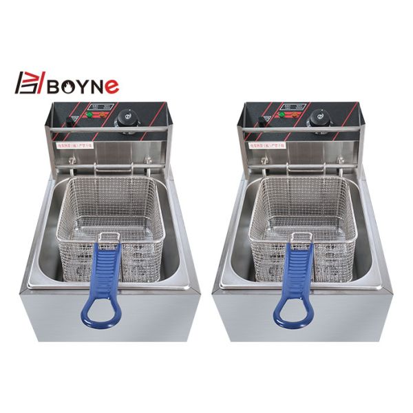 8 Liter Electric Single Tank Table Top Deep Fryer For Restaurant