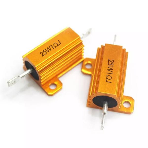 RX24 75W 30 Ohm Potência Ouro Alumínio Casca de concha de metal Casca de fio de ferida resistor de fio de ferida