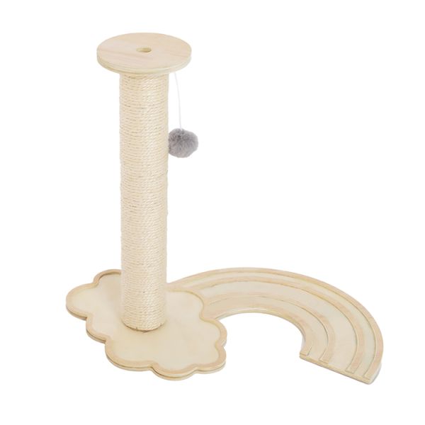Original Wood Color Cat Tree Scratching Post 900g Perfect for Indoor Cats and Kittens