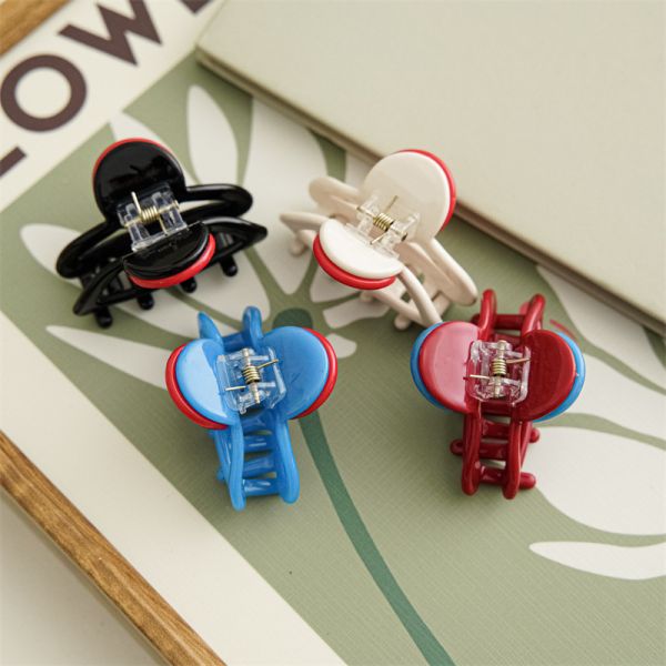 Retro girl chic color grab clip sweet hair grab back of head clip short hair claw hair accessories
