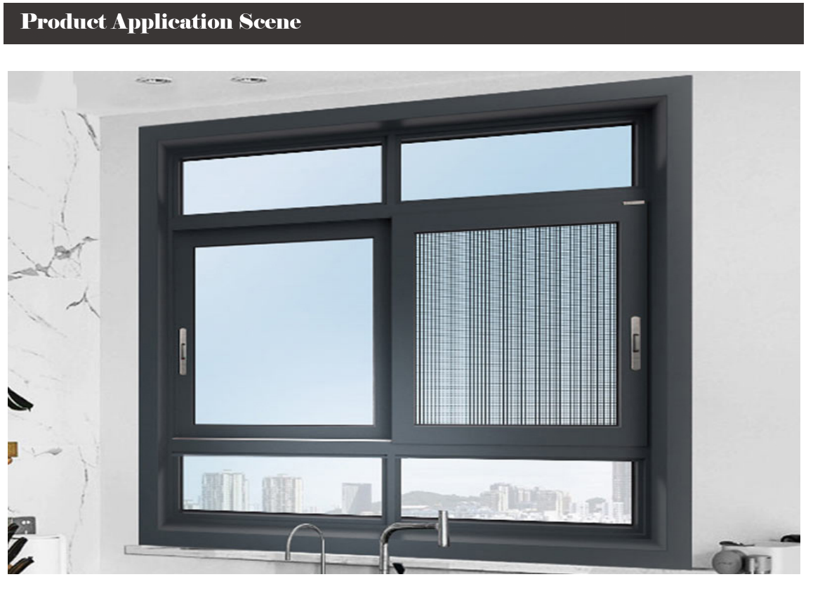1.5mm Thickness Aluminium Sliding Windows High Security Impact Glass Casement Window