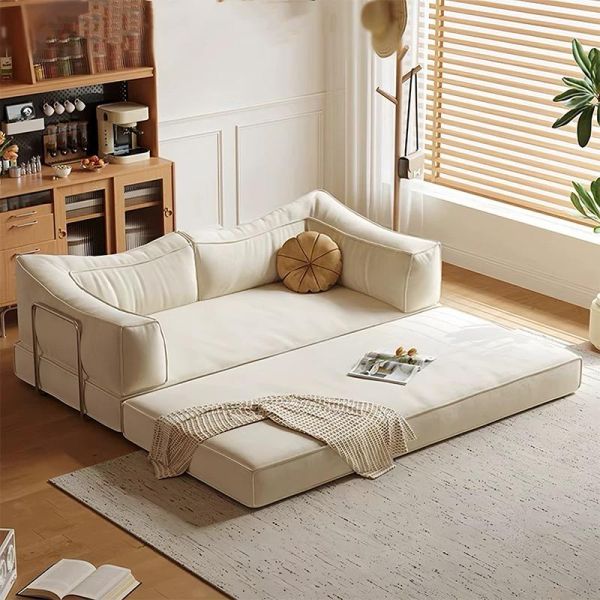 Modern Modular Folding Convertible Sofa Bed Tufted Reclining Full 35D Sponge Comfortable Cloud Couch Compressed Living Villa