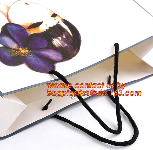 recycle custom full color luxury paper carrier bag,Luxury brown kraft paper bag red wine bottle gift paper carrier bag