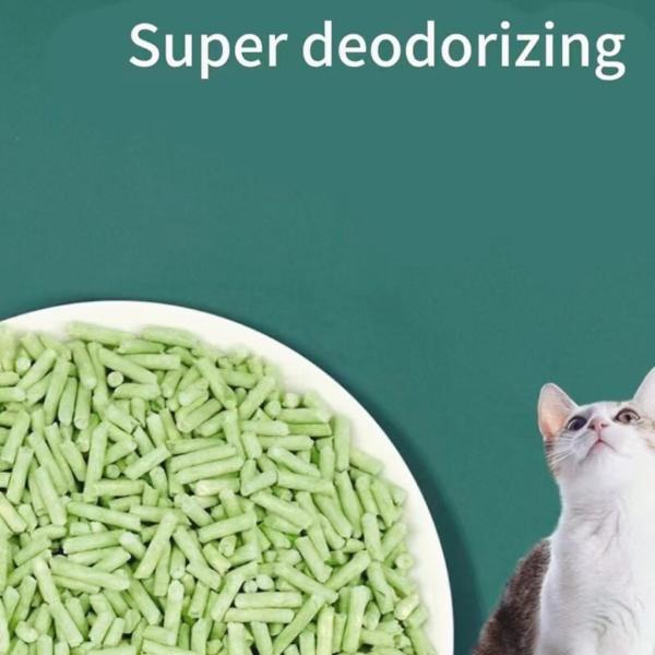 OEM Green Tea Cat Litter Dust Free Green Tea Kitty Litter Strong Absorption