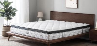 twin/full/queen white innnersping Latex Euro top spring mattress with Zoing independent pocket spring