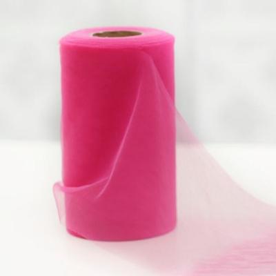 Tule macio Rolls do poliéster liso do teste padrão do selo 100 jardas de material de Organza