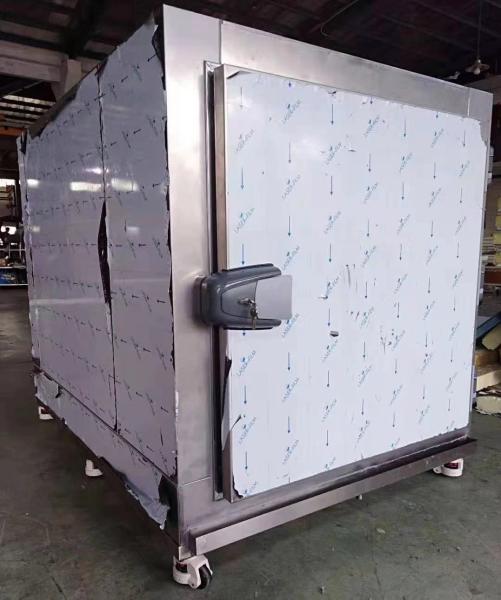 Customized Hinged Door 150mm Steel Blast Chiller 42KG/M3 Density Deep Freezer Cold Room