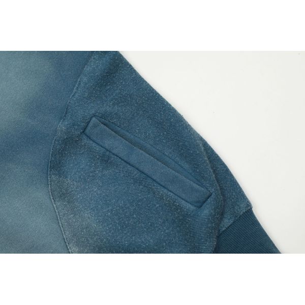 Men's Distressed Acid Wash Zip Up Hoodie in Custom Tie Dye Design for Streetwear