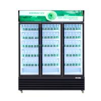 As bebidas frias engarrafam o refrigerador da exposição da bebida de Pepsi com saúde de vidro do verde da porta