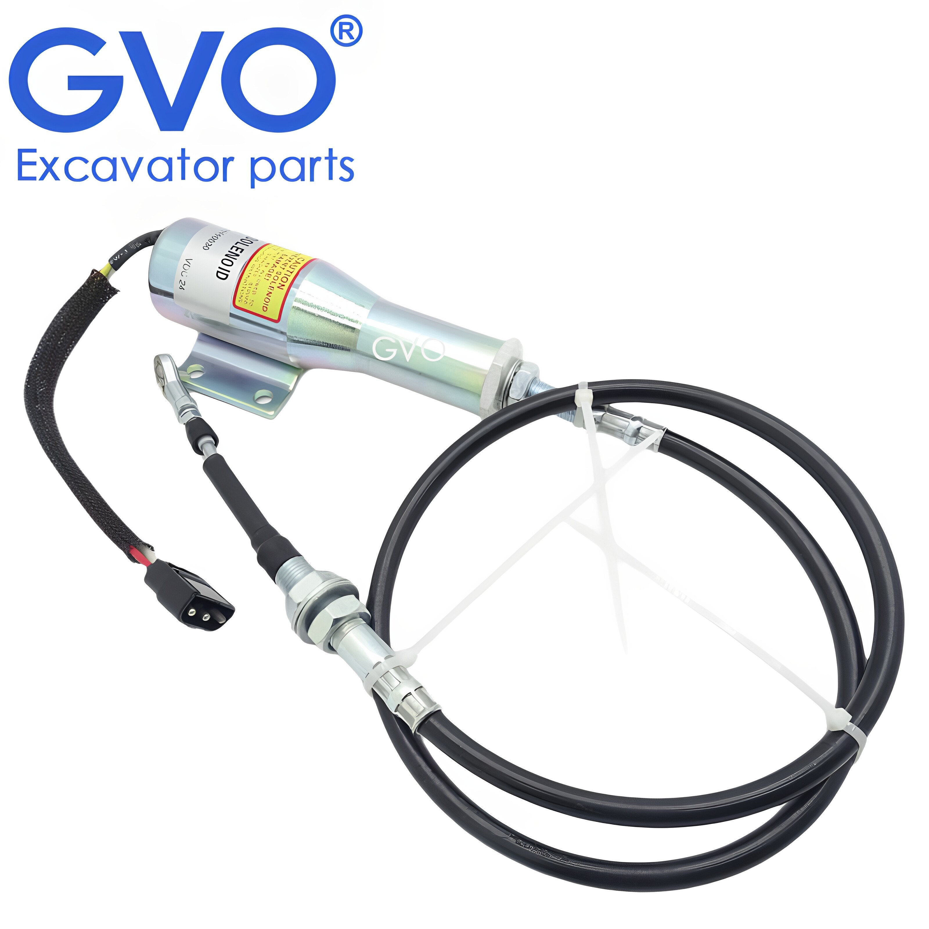 11110030 SA-4646-24 SA-4744 Fuel Shut Off Solenoid Valve Fuel Stop Solenoid Shutdown Stop Solenoid for Loader L70C 120C 90C 220D