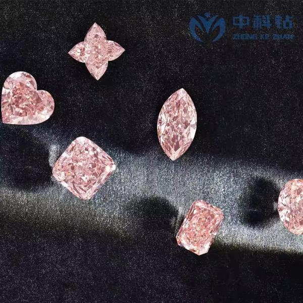 CVD Marquise Cut 1.1ct -4.8ct VS+ SI2 bijoux assortis NGTC IGI certifié Fancy rose clair de laboratoire Diamants rose cultivés