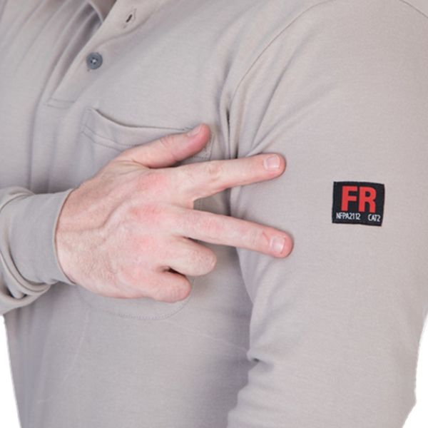 CAT2 Cotton FR Henley Men Flame Resistant Welder'S T Shirt Arc Flash 8.2 Cal