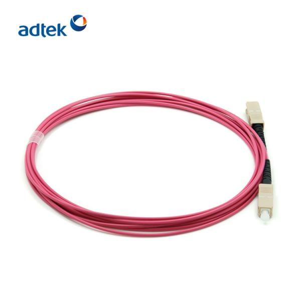 Cable Jumper PVC / LSZH SC SC Simplex Patch Cord OM4 3M With Good Durability