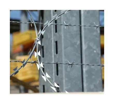 KN Highly Ductile Anti-Climbing Cross Razor Barbed Wire Coil Construction Industry Corrosion-Resistant Factory-Customized Fence
