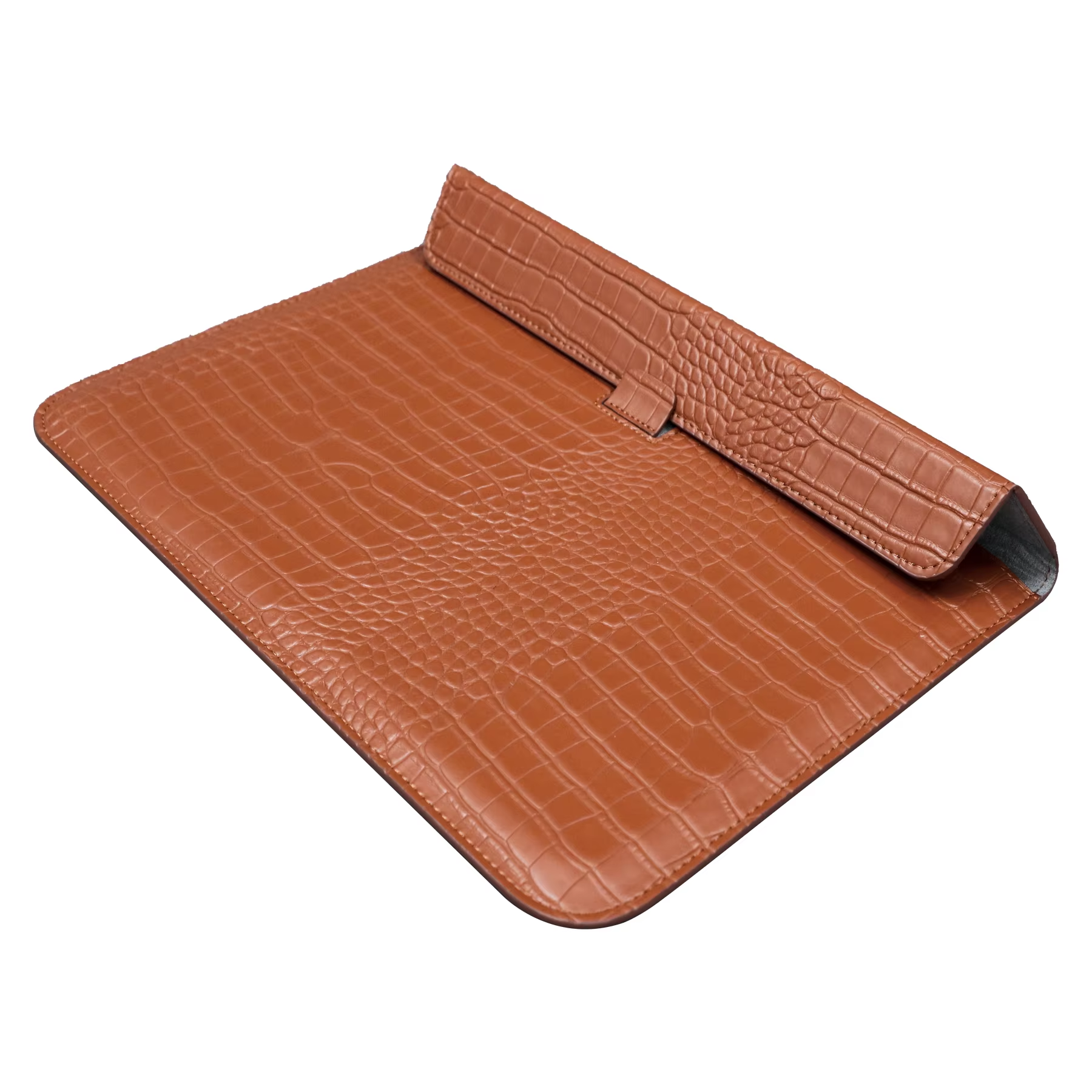 Pu Leather Flap Style Case Bag Laptop Sleeve for Macbook Air 13.6 Inch 2024 2023 2022 Crocodile Grain Notebook Cover