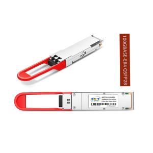 1310nm波長 100G オプティカルモジュール 100GBASE-ER4 QSFP28 デュプレックスLCコネクタ