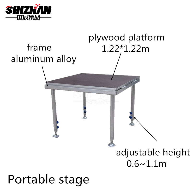 Fácil monte la etapa de acrílico plegable de aluminio portátil de la boda de la aleación de la plataforma