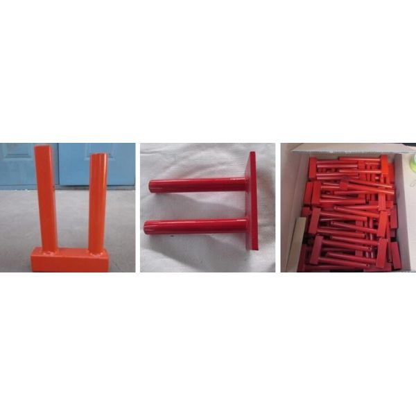 Powder Coated Red Construction Site Fencing Panels 6'x9.5' Mesh 50mm*100mm diameter 2.5mm wall thick 1.00mm