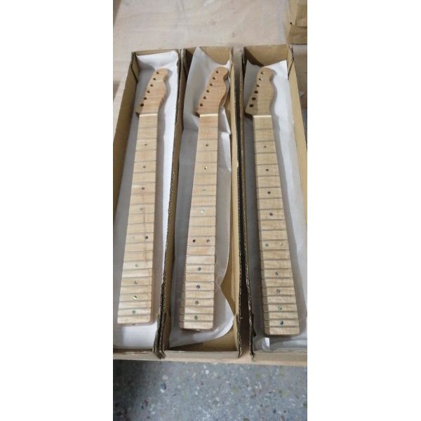 Custom Grand Paddle Guitar Headstock Unfinished Roasted Maple ST Guitar Neck Electric Acoustic Guitar Accept Kinds OEM