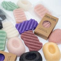 éponge 100% konjac de corps de marque de distributeur de nature pour s'exfolier quotidien