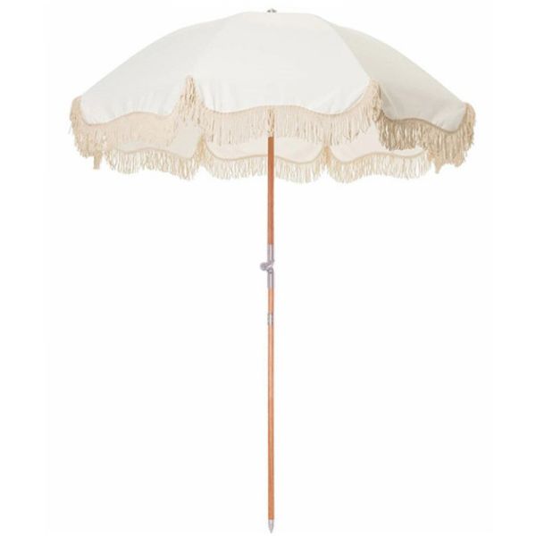 Tourist Attraction Must-Have Outdoor Tassel Beach Umbrella with Umbrellas Base