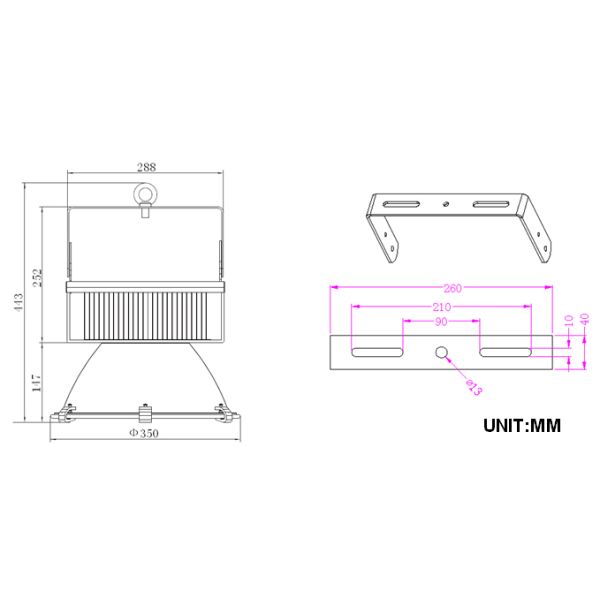 150w Cree COB Led High Bay Warehouse Lighting With Meanwell Driver
