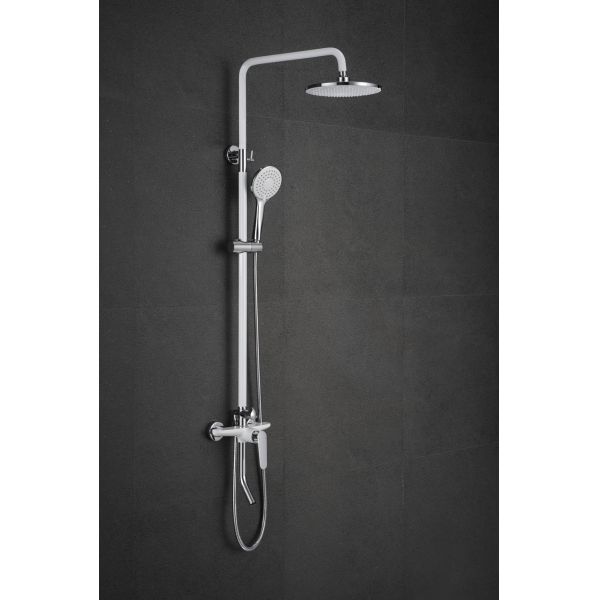 Bathroom Mixer Tap With Shower Set and Square Shower Head for Build In Shower System