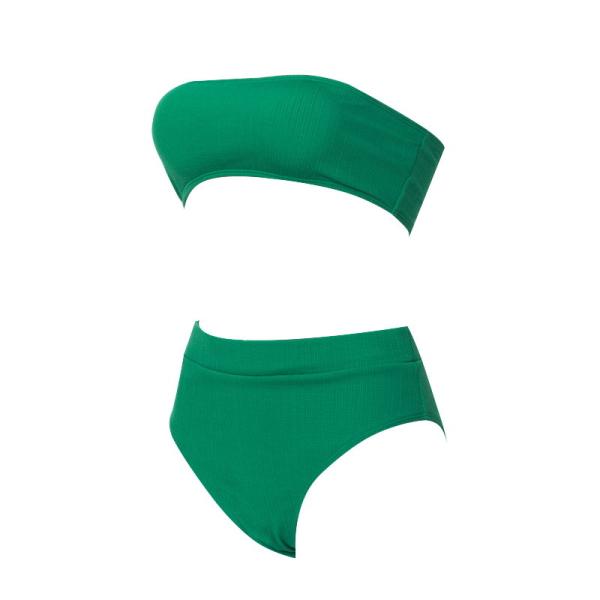 Tiered Layer Tie a Knot Front Top With Low waist Bikini swimsuit high cut