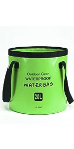 Collapsible Bucket 5.3 Gallon Portable Camping Outdoor Buckets Water Container Basin Foldable for Hiking Travel