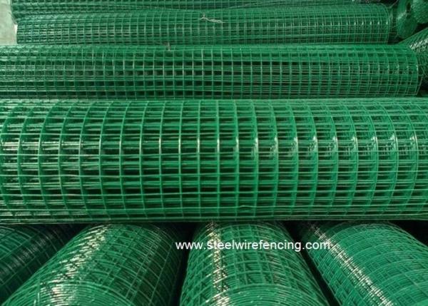 2 X 2 PVC Coated Welded Wire Mesh Roll Square Mesh Hole For Chicken Cage