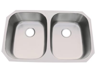 34 do calibre dobro de Undermount 16 da bacia da polegada 50/50 banca da cozinha de aço inoxidável