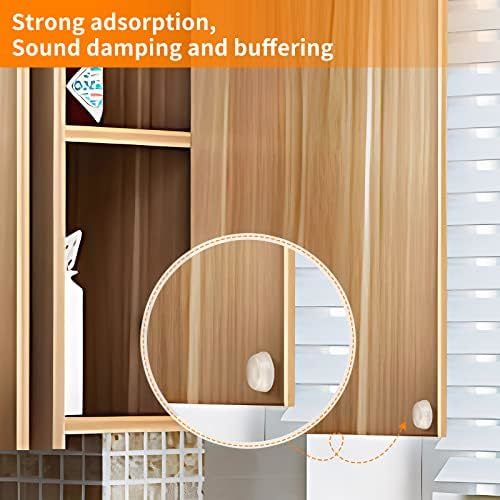 Super High Viscosity Self-Adhesive Clear Rubber Door Stoppers Square Pattern Cabinet & Drawer Bumpers