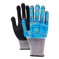 13 Gauge Anti-impact TPRNitrile revêtement de gommage TPR doux Gants de travail durablesGants de gommage à base de nitrile Protection maximale des mains