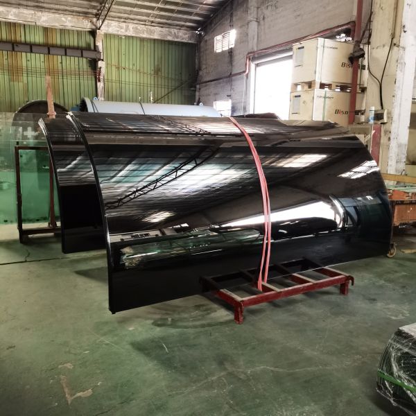 Горячая изгибающаяся изогнутая закаленное стекло безопасность угол лестницы стеклянная балюстрада