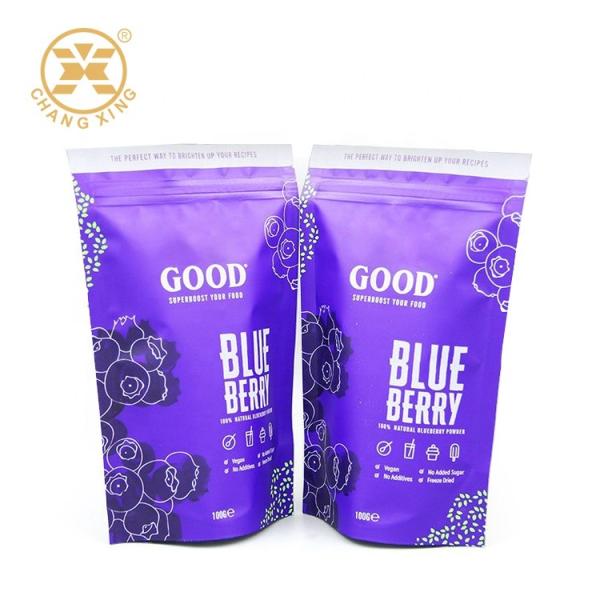 Resealable Biodegradable Plastic Ziplockk Bags ROHS Matte Finished Dried Fruit Packaging
