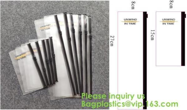 k Plastic Bags Packaging Custom Clear Poly Pvc Slider Zipper Bag, Standup Cosmetics Packaging PVC Slider Bag