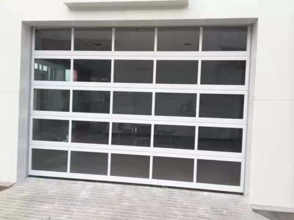 Automatic Motor Operation 5mm Aluminum Sectional Door Professional Manufacture Tempered Mirror Glass