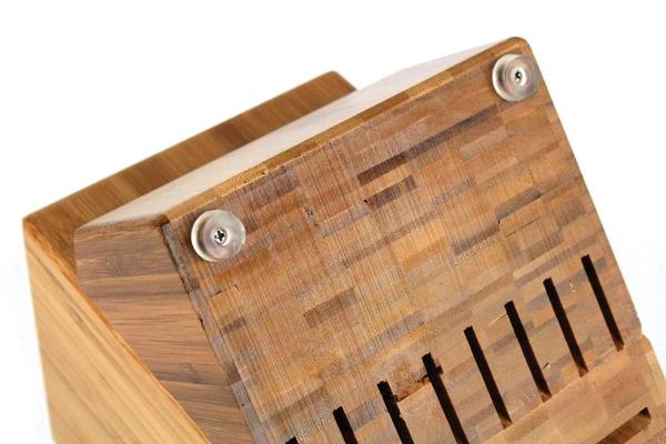 Professional Wooden Universal Knife Block Set , Bamboo Box Knife Holder