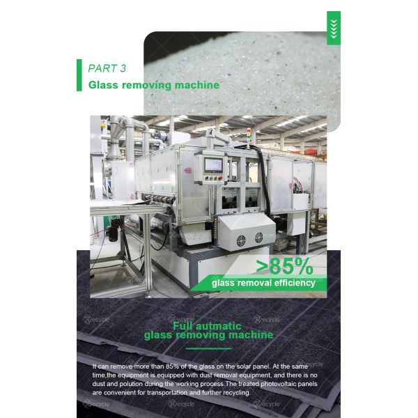 Machine de déframeur de panneaux photovoltaïques Ratio de séparation élevé Solution pour le recyclage des panneaux solaires