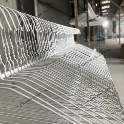 White 14.5guage  Metal Clothes Hanging Wire