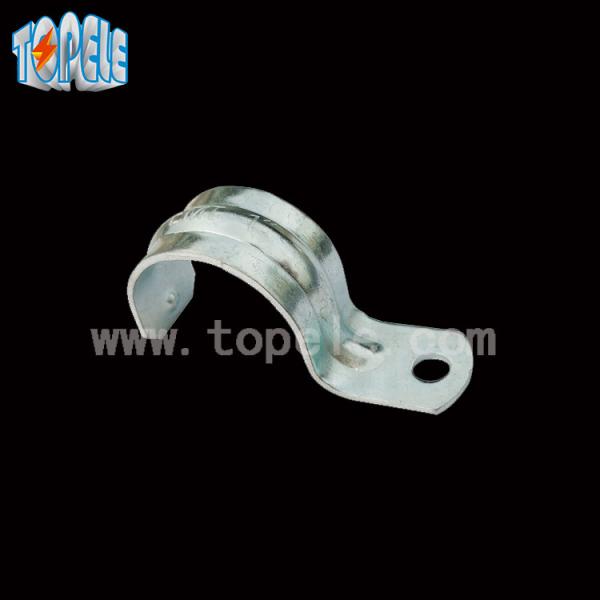 Zinc Plated Steel EMT Conduit And Fittings With One Hole Clip / Emt Conduit Straps