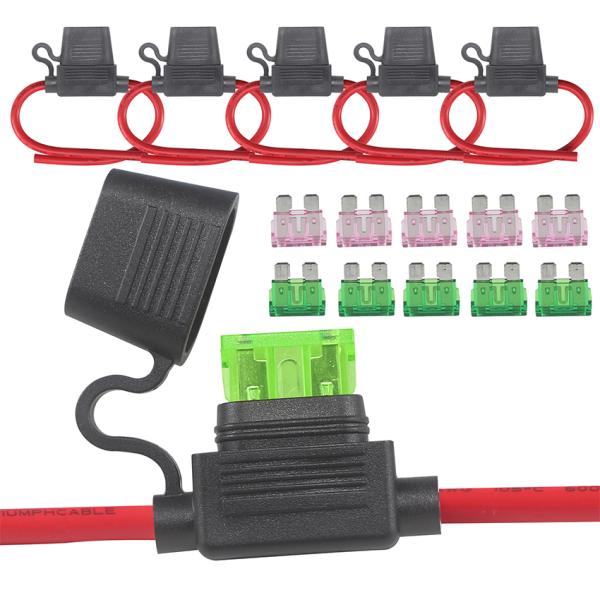 10AWG Cable de extensión solar con soporte de fusible 10A-30A