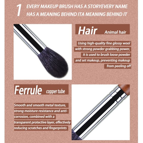 TOUCH UP 08  Private Custom Logo Blushing Nasal Shadow Brush Dense Fine Goat Hair Professional Makeup Brush